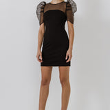Organza with Knit Mini Dress