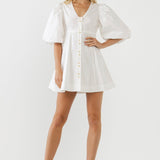 Buttons Detail Mini Dress