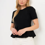 Flare Detail Knit Top