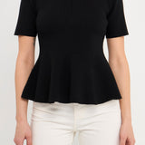 Flare Detail Knit Top