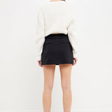 Fold Waist Mini Skort