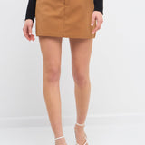 Fold Waist Mini Skort