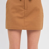Fold Waist Mini Skort