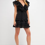 Ruffle Detail Mini Dress
