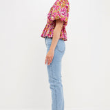 Floral Pleated Top
