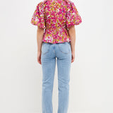 Floral Pleated Top