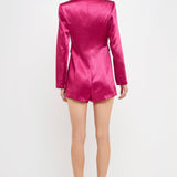 Satin Blazer Romper