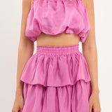 Puff Sleeve Cropped Top