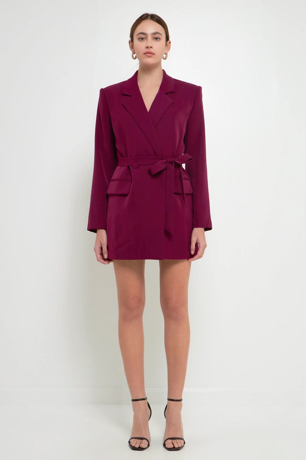 Burgundy sales blazer dress