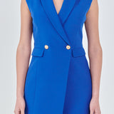Sleeveless Blazer Romper