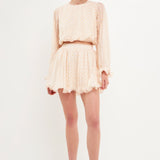 High-Waisted Pleated Mini Skirt