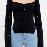Sequin Flower Sweater