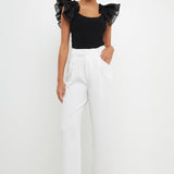 Organza Ruffle with Knit Top