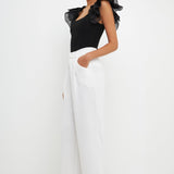 Organza Ruffle with Knit Top
