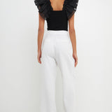 Organza Ruffle with Knit Top
