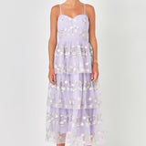 ENDLESS ROSE-Floral Layered Midi Dress-DRESSES available at Objectrare