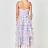 ENDLESS ROSE-Floral Layered Midi Dress-DRESSES available at Objectrare