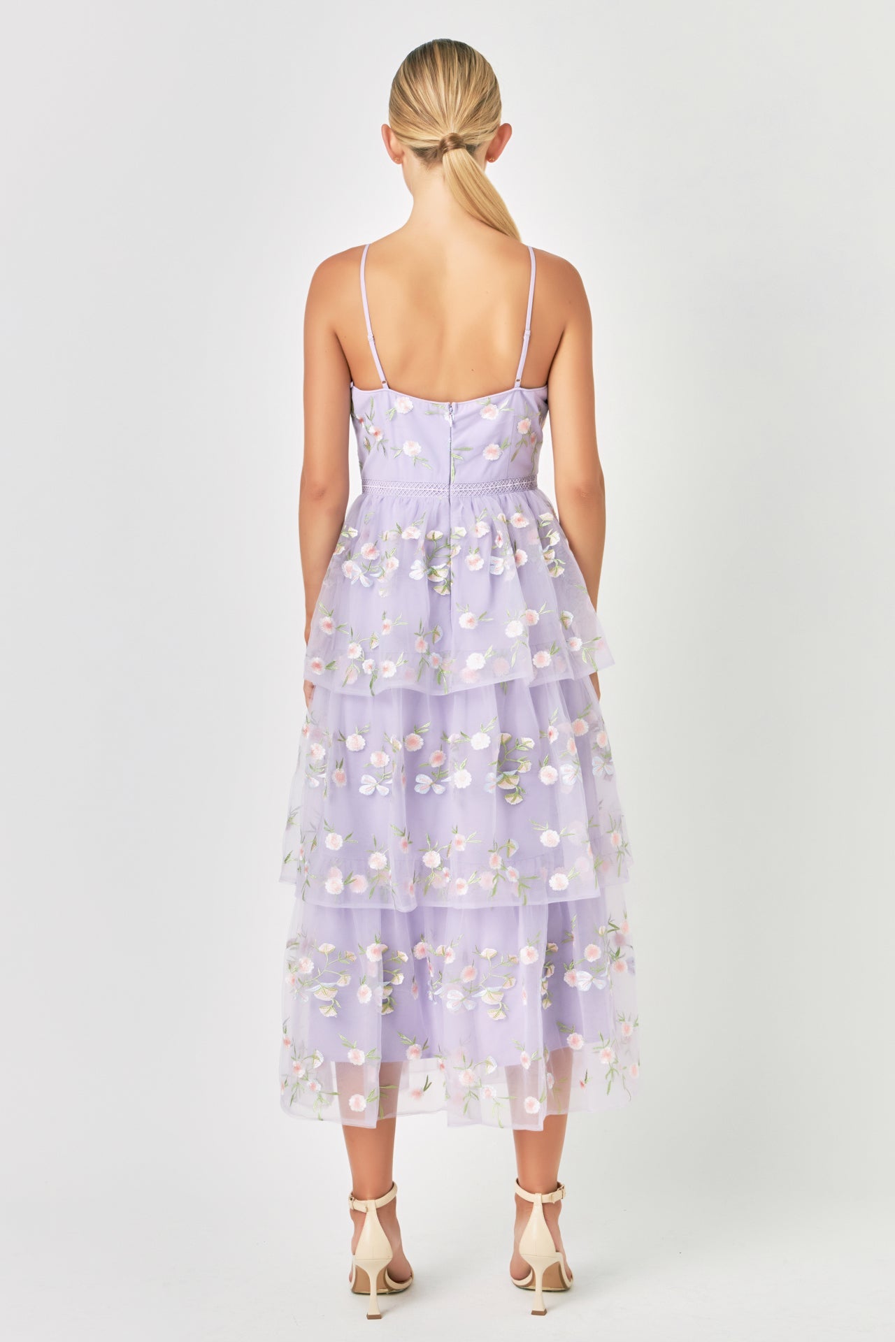 ENDLESS ROSE-Floral Layered Midi Dress-DRESSES available at Objectrare