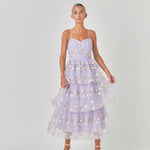 ENDLESS ROSE-Floral Layered Midi Dress-DRESSES available at Objectrare