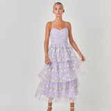 ENDLESS ROSE-Floral Layered Midi Dress-DRESSES available at Objectrare