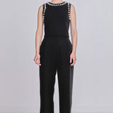 ENDLESS ROSE - Pearl Detail Knit Tank Top - TOPS available at Objectrare