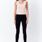 ENDLESS ROSE-Pearl Trim Knit Tank Top-TOPS available at Objectrare