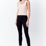 ENDLESS ROSE-Pearl Trim Knit Tank Top-TOPS available at Objectrare