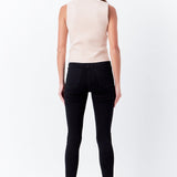 ENDLESS ROSE-Pearl Trim Knit Tank Top-TOPS available at Objectrare