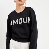 Beaded Amour Sweatshirt