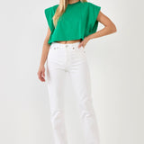 Drop Shoulder Cropped Top