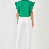 Drop Shoulder Cropped Top