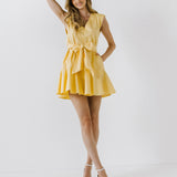 V-neckline Sleeveless Mini Dress