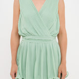 Pleated Romper