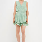 Pleated Romper