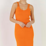 Double Shoulder Strap Cropped Knit Cami Top