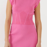 Cinched Waist Sleeveless Knit Top