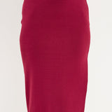 Side Slit Detailed Knit Midi Skirt