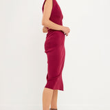 Side Slit Detailed Knit Midi Skirt