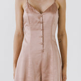 ENDLESS ROSE - Button Detailed Romper - ROMPERS available at Objectrare