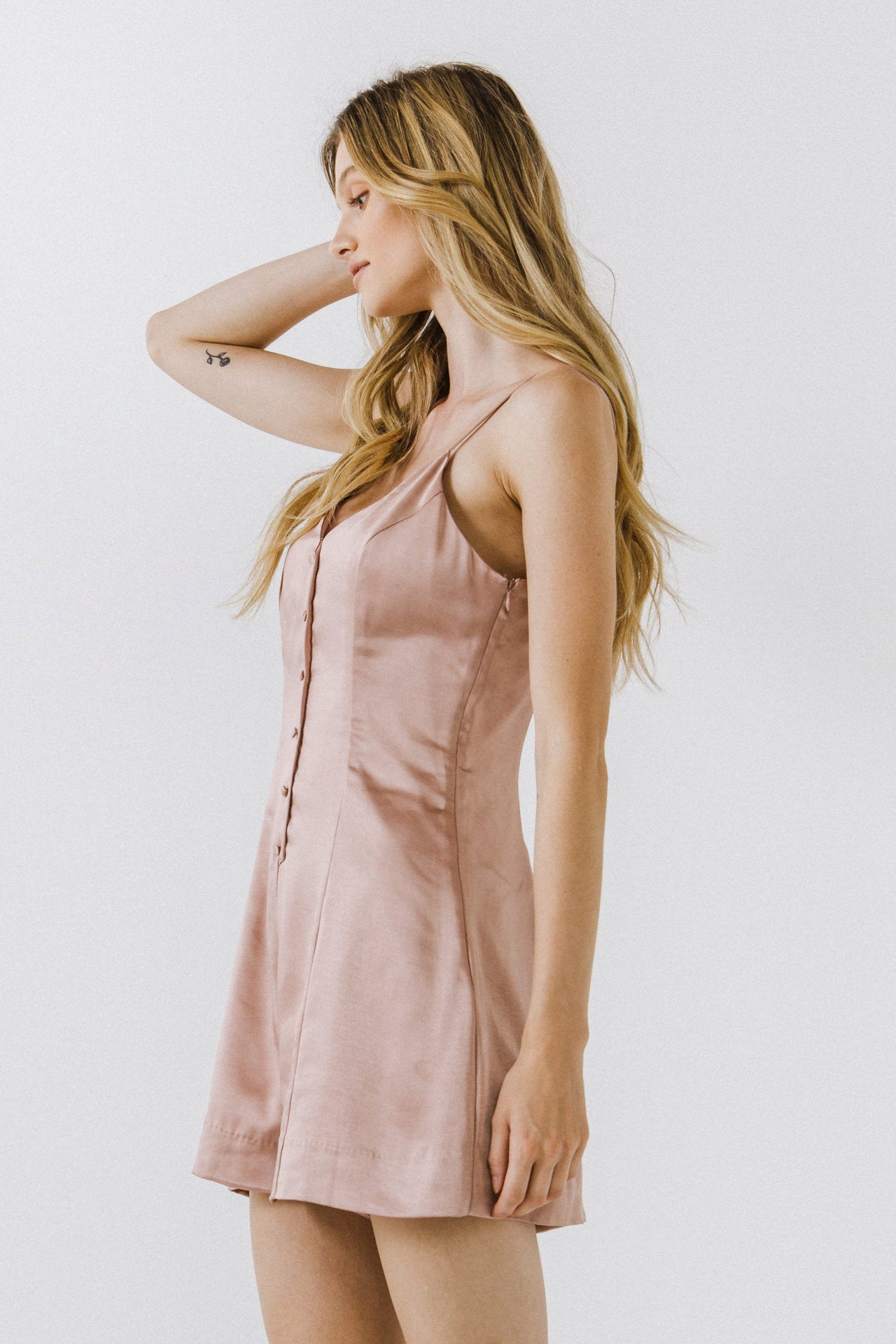 ENDLESS ROSE - Button Detailed Romper - ROMPERS available at Objectrare