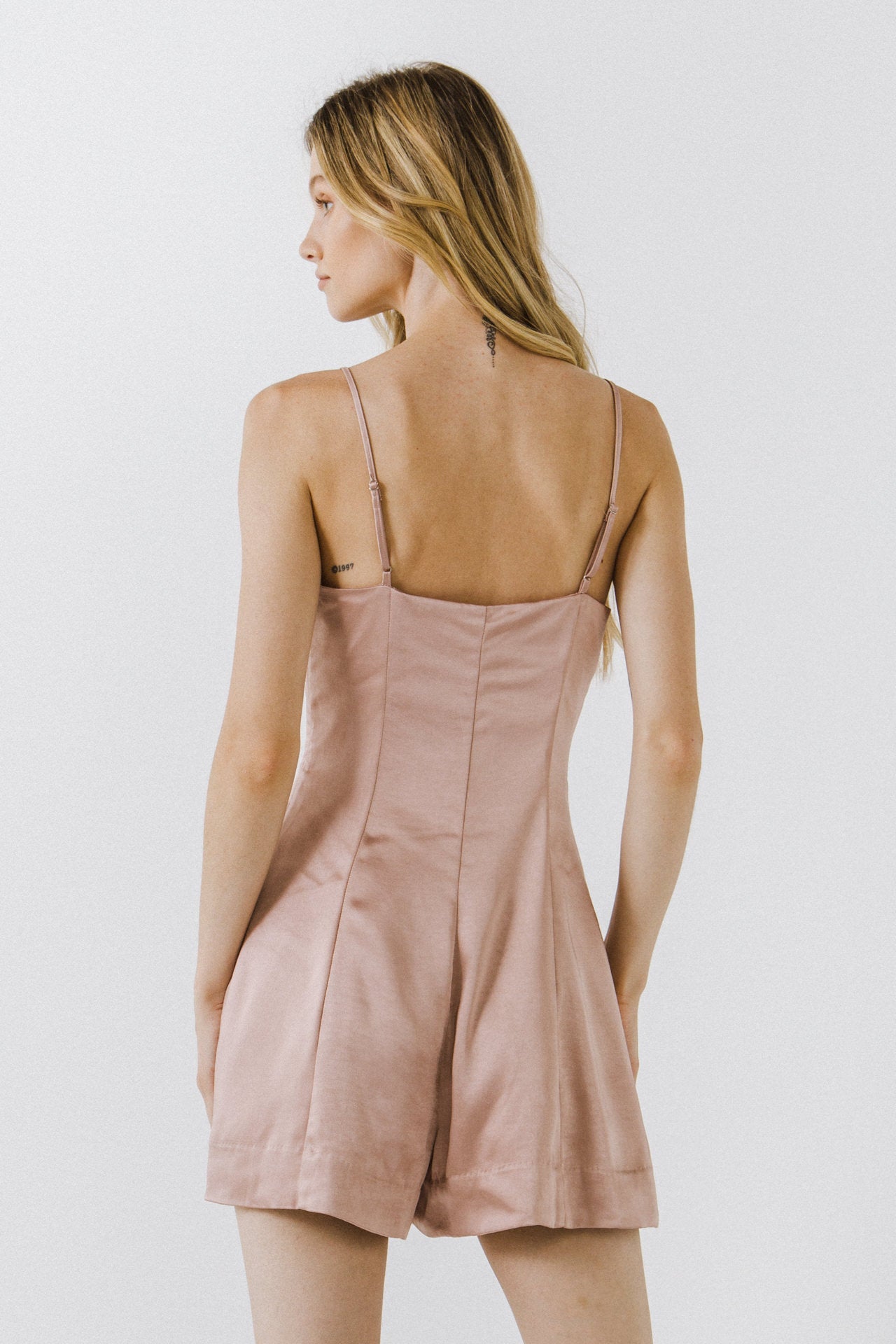 ENDLESS ROSE - Button Detailed Romper - ROMPERS available at Objectrare