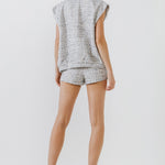 ENDLESS ROSE - Tweed Oversized Vest - JACKETS available at Objectrare
