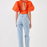 Schrunchie Back Tied Top