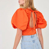 Schrunchie Back Tied Top