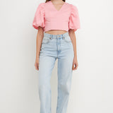 Schrunchie Back Tied Top