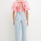 Schrunchie Back Tied Top
