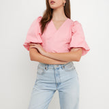 Schrunchie Back Tied Top
