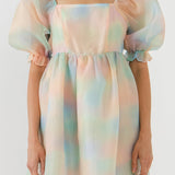 Ombre Puff MIni Dress