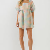 Ombre Puff MIni Dress