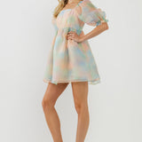 Ombre Puff MIni Dress